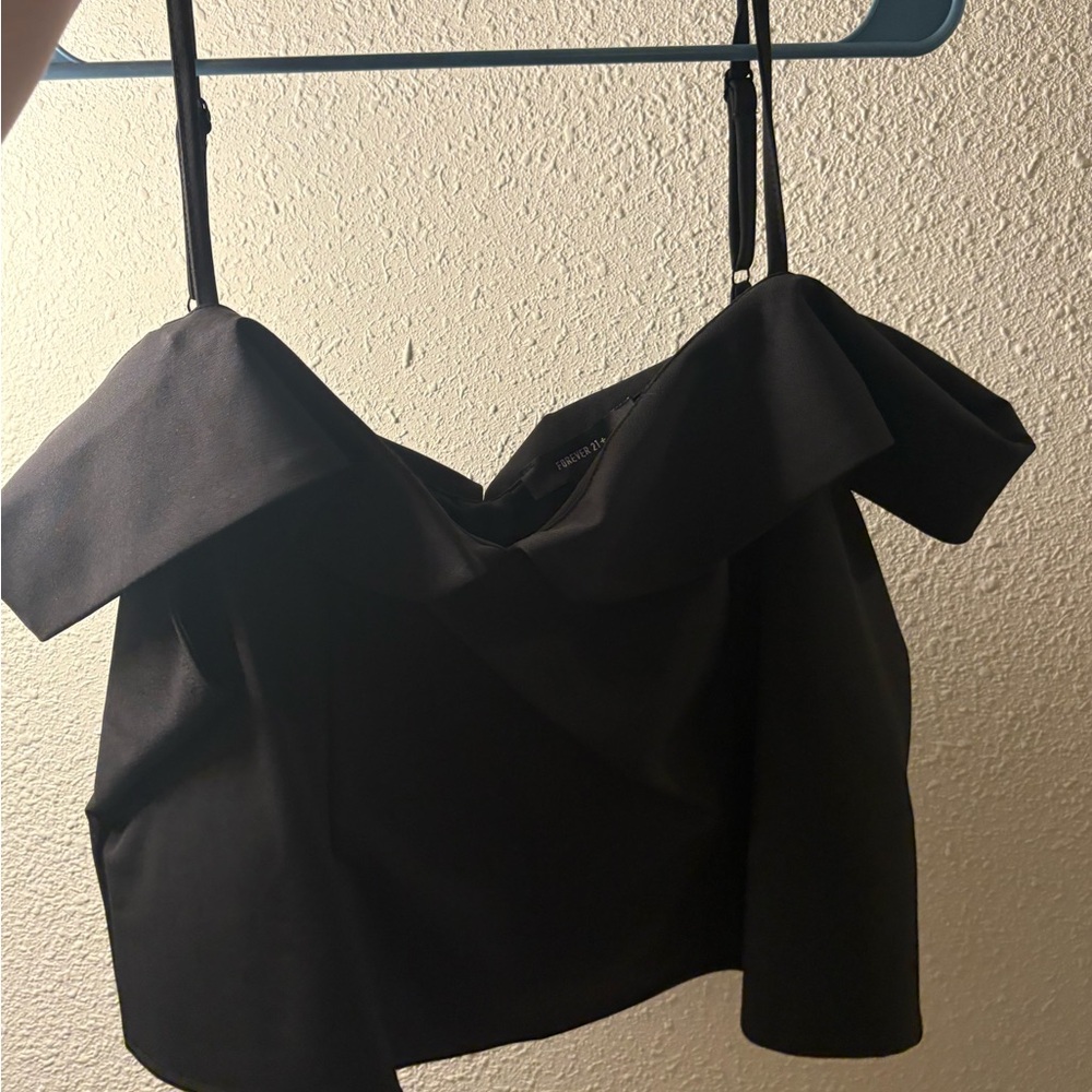 Forever 21 Black Off-Shoulder Blouse